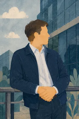 Casual Professional Man by Modern Office
