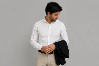 Professional Casual Man Portrait on Gray Background