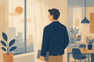 Professional Casual Man by Window Portrait