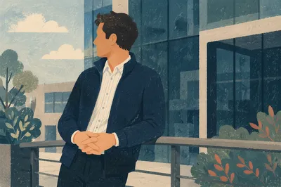 Casual Professional Man by Modern Office