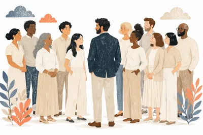 Professional Casual Fellowship Group Portrait