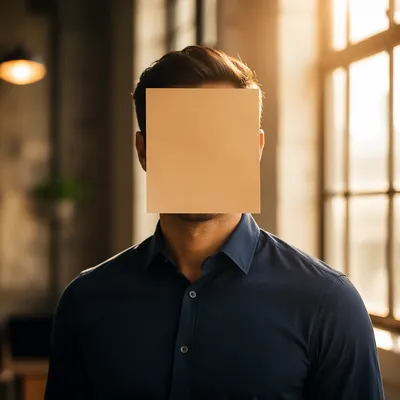 Anonymous Professional Man by Sunlit Window