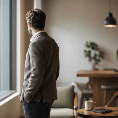 Professional Casual Man Portrait by Window