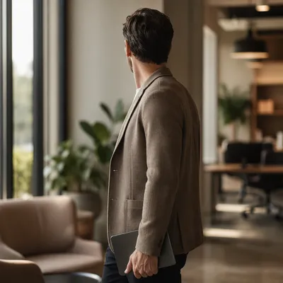 Confident Professional Man in Modern Lounge