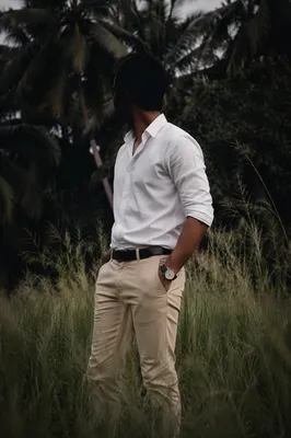 Professional Casual Man in Tropical Meadow