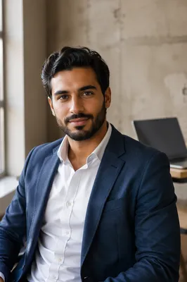 Young Man Portrait in Modern Office