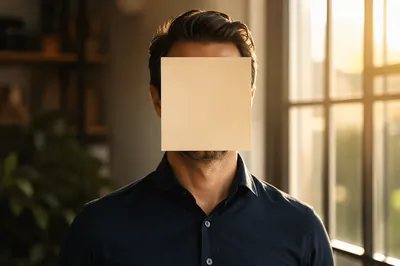 Anonymous Professional Man Beside Sunlit Window