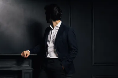 Professional Casual Man Portrait in Shadow