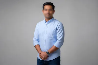 Professional Casual Man Portrait on Gray