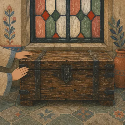 Ancient Middle Eastern Church Chest Interior