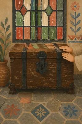 Ancient Middle Eastern Church Chest Interior