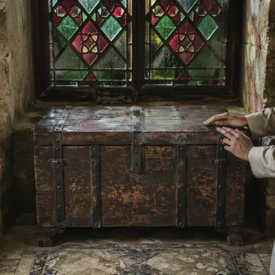 Ancient Middle Eastern Church Chest Interior