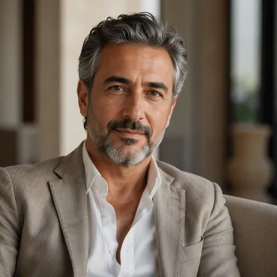 Distinguished Middle Eastern Man Close-Up Portrait