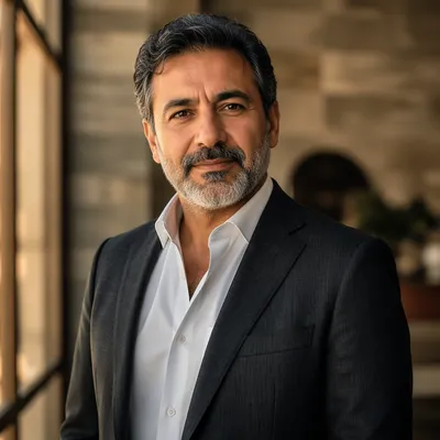 Distinguished Middle Eastern Man Indoor Portrait