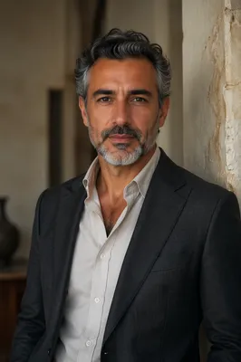 Distinguished Middle Eastern Man Indoor Portrait