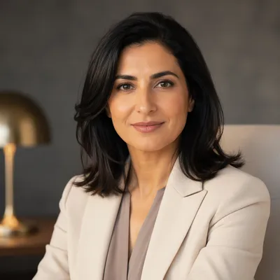 Elegant Middle Eastern Woman Professional Headshot
