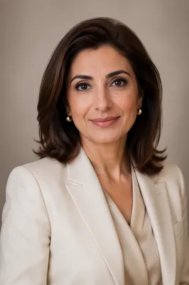 Elegant Middle Eastern Woman Professional Headshot