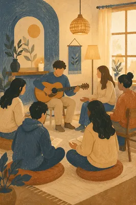 Young Adults in Cozy Acoustic Circle