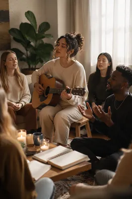Intimate Acoustic Gathering in Cozy Loft