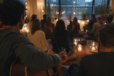 Acoustic Gathering in Cozy Loft Room