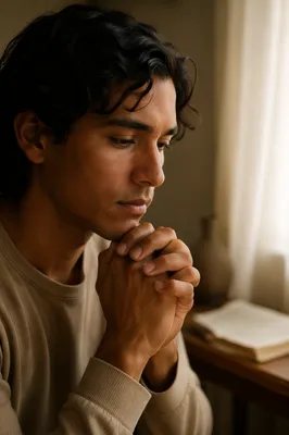 Contemplative Portrait by Soft Window Light