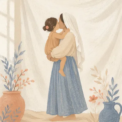 Tender Mother and Child Embrace