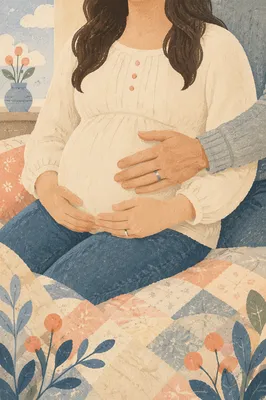 Tender Expectant Mother Family Bonding