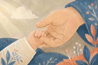 Tender Mother and Newborn Hand Bond