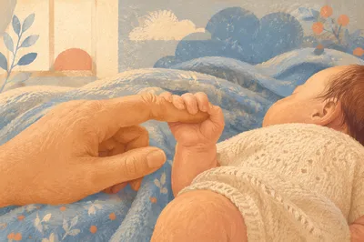 Tender Newborn Hand Holding Mother’s Finger