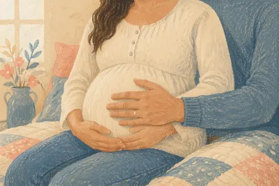 Tender Expectant Mother Family Bonding