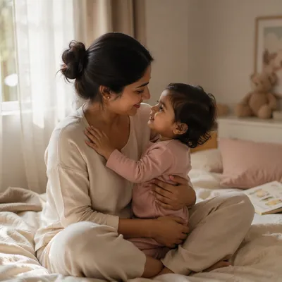 Tender Mother and Child Morning Bond