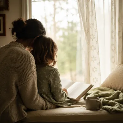 Tender Mother and Child Morning Devotion