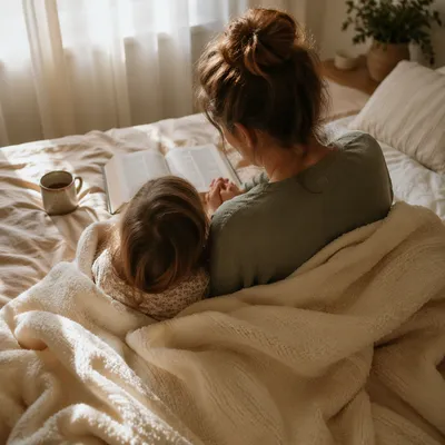 Tender Mother and Child Morning Devotion