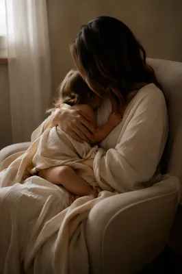 Tender Mother and Child Embrace
