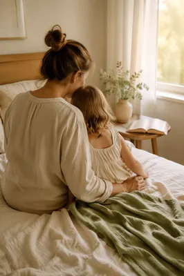 Tender Mother and Child Morning Bonding