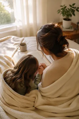 Tender Mother and Child Morning Devotion
