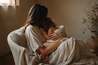 Tender Mother and Child Embrace