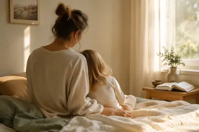 Tender Mother and Child Morning Bond