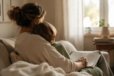 Tender Mother and Child Morning Devotion