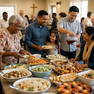Multicultural Fellowship Meal in Community Hall