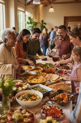 Multicultural Community Potluck in Fellowship Hall