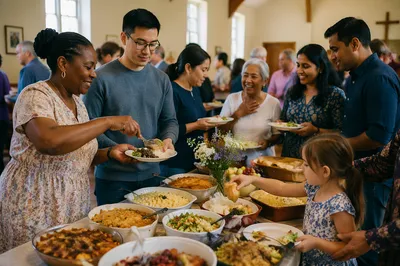 Multicultural Community Potluck in Church Hall