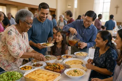 Multicultural Fellowship Meal in Bright Community Hall