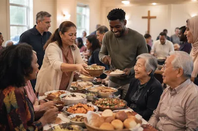 Multicultural Potluck in Church Fellowship Hall