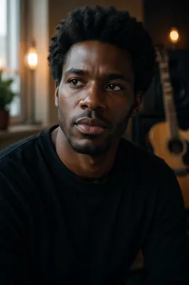 Young Musician Portrait in Recording Studio