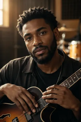 Young Musician Portrait with Guitar