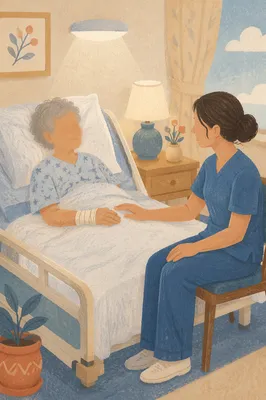 Compassionate Nurse Caring for Elderly Patient