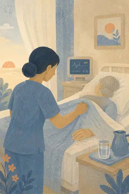 Compassionate Nurse Caring for Elderly Patient