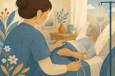 Compassionate Nurse Caring for Elderly Patient