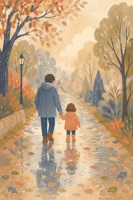 Parent and Child Walking in Trust
